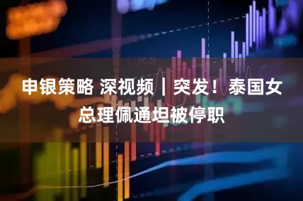 申银策略 深视频｜突发！泰国女总理佩通坦被停职