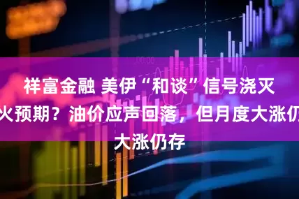 祥富金融 美伊“和谈”信号浇灭战火预期？油价应声回落，但月度大涨仍存